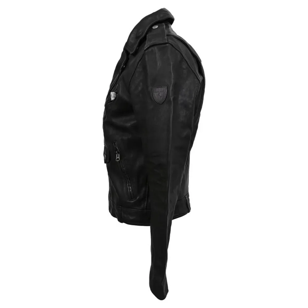 Polo Ralph Lauren Motorcycle Jacket in Black Leather